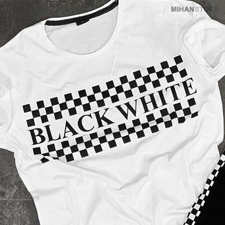 ست تی شرت و شلوار Black White
